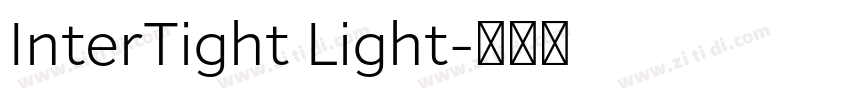 InterTight Light字体转换